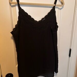 Torrid Black Scalloped Lace Cami